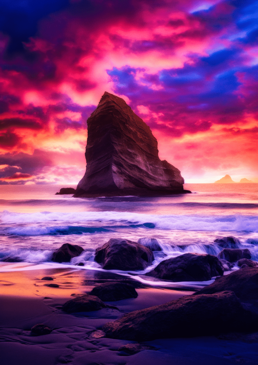 Beyond the Horizon V02 | Travel Collection wall art print | Beaches and Sea - Acrylic Print - 30x45 cm / 12x18″ -