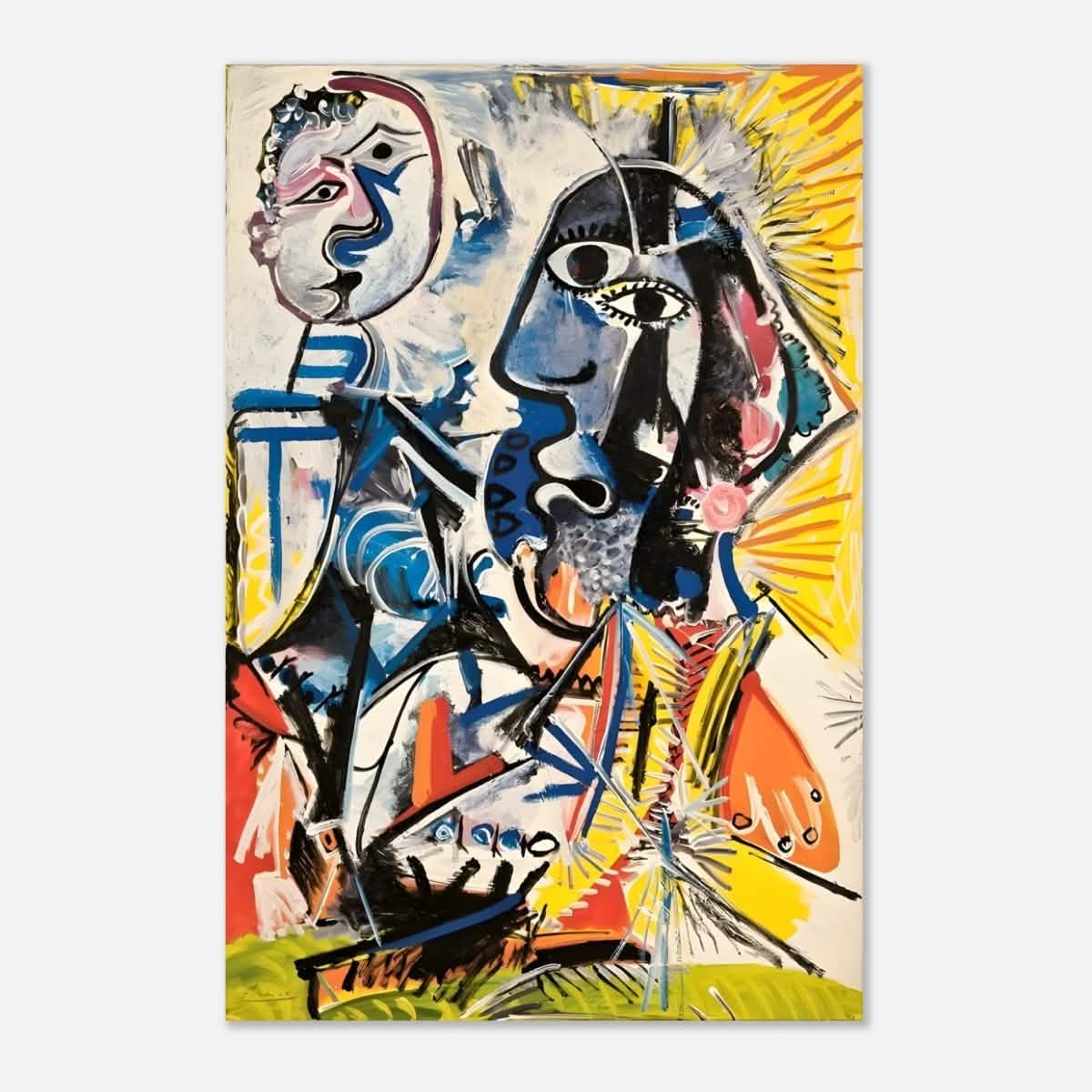 Big Heads by Pablo Picasso 1969 - Aluminum Print - 30x45 cm / 12x18″ -