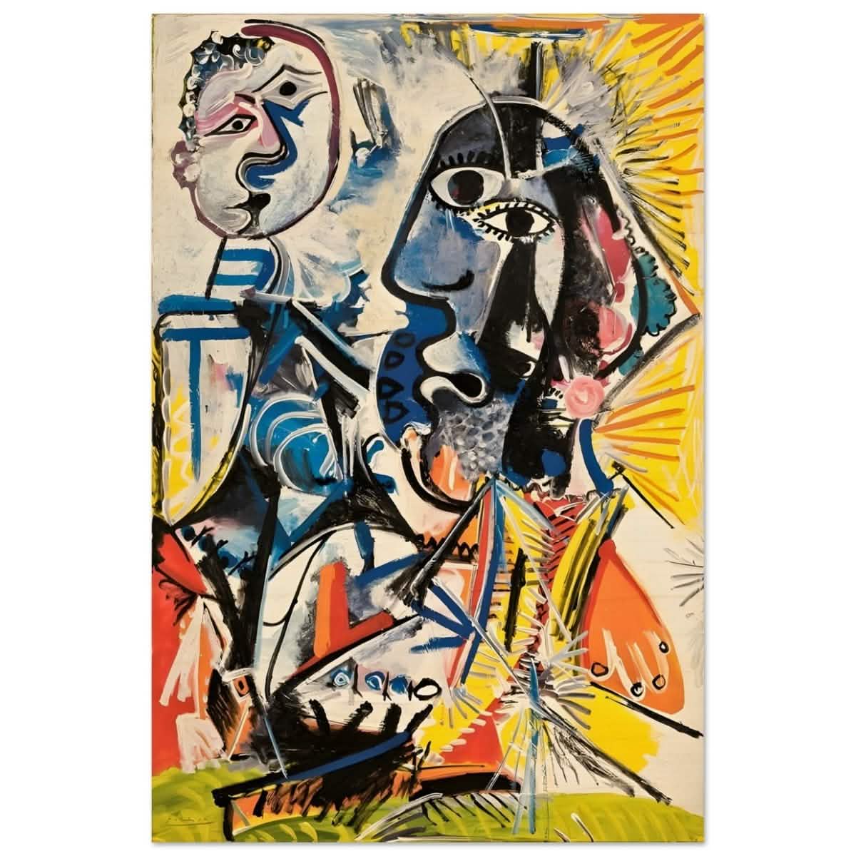 Big Heads by Pablo Picasso 1969 - Wood Prints - 50x75 cm / 20x30″ - 10 mm