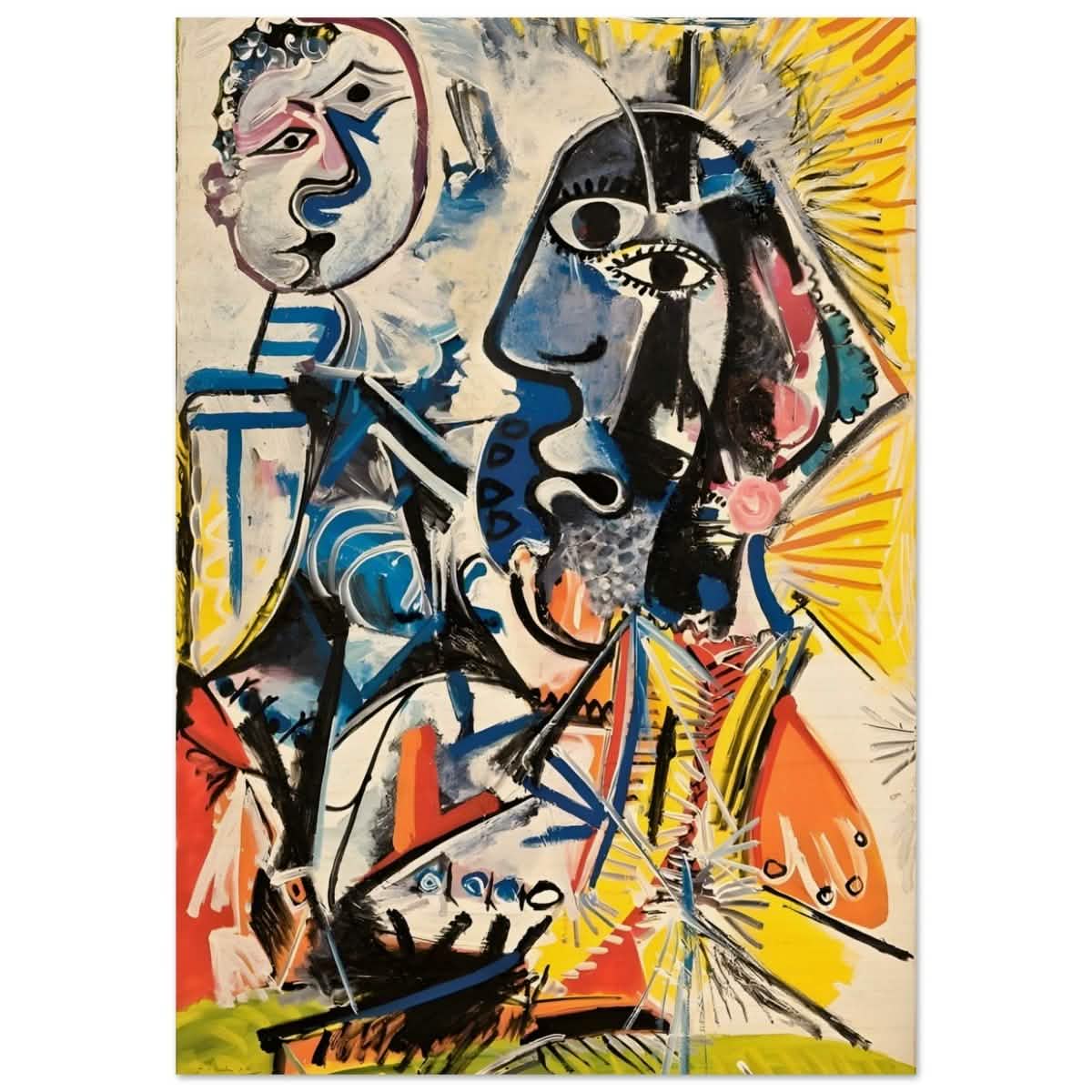 Big Heads by Pablo Picasso 1969 - Wood Prints - 70x100 cm / 28x40″ - 20 mm