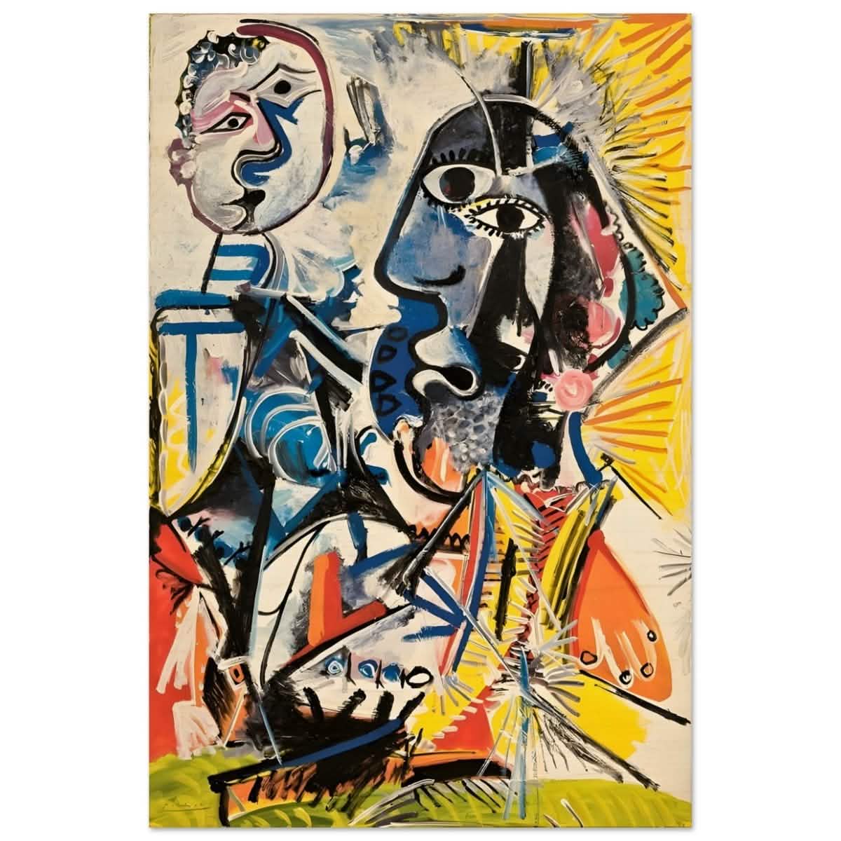 Big Heads by Pablo Picasso 1969 - Wood Prints - 60x90 cm / 24x36″ - 20 mm