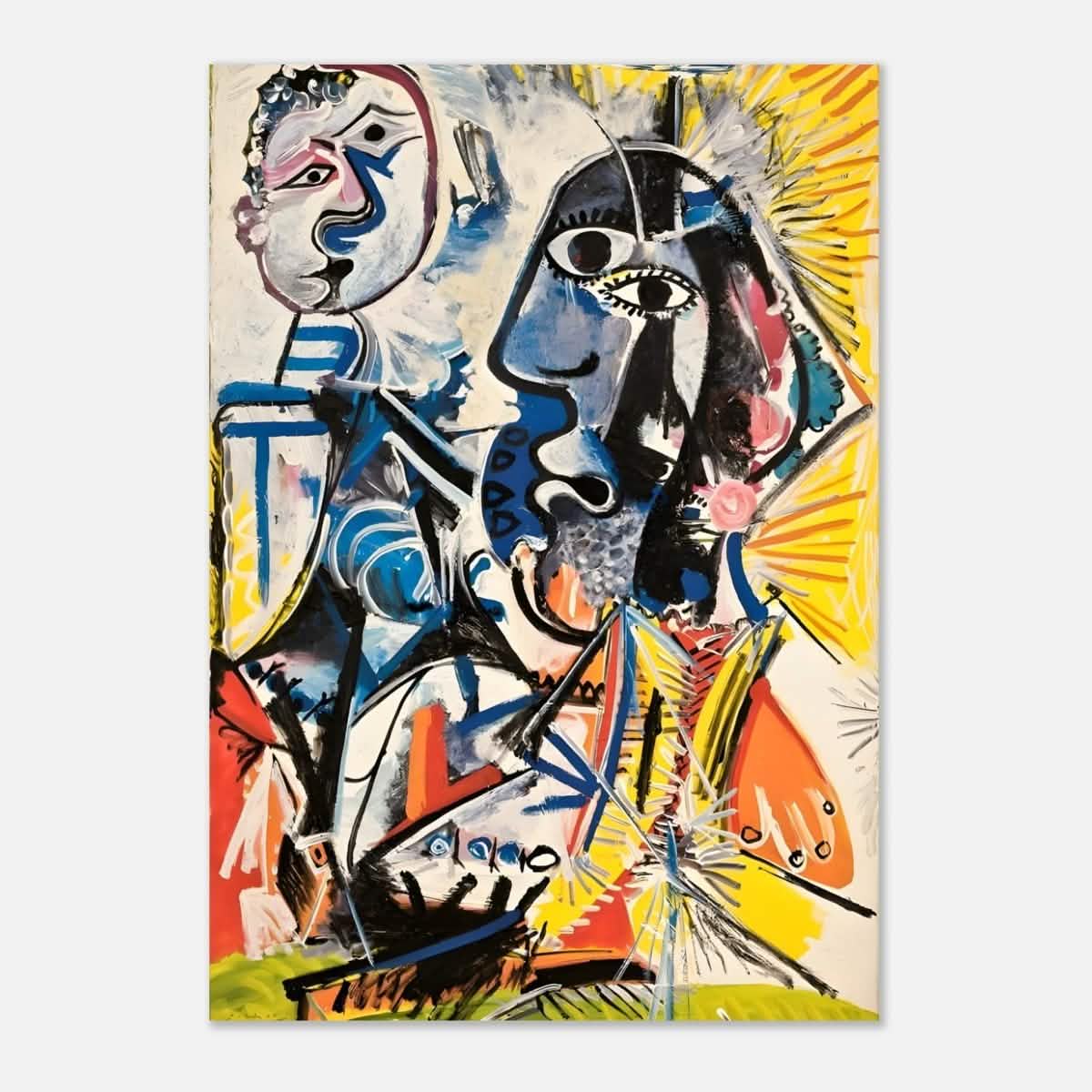Big Heads by Pablo Picasso 1969 - Aluminum Print - 70x100 cm / 28x40″ -