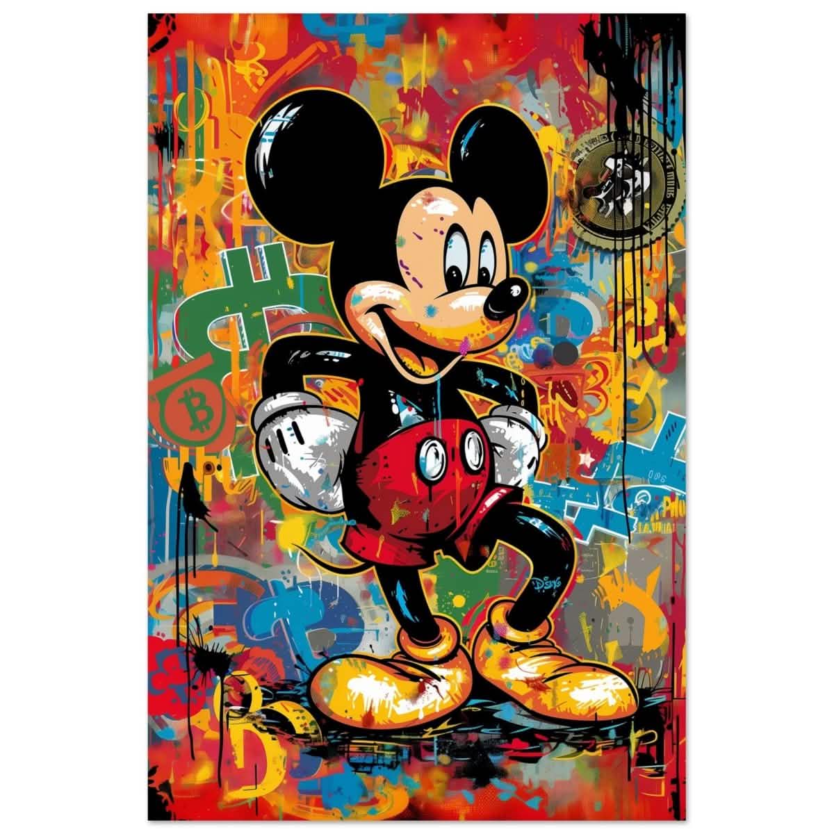 BitMouse Burst | Mickey in Chaos | Pop art wall art print - Aluminum Print - 40x60 cm / 16x24″ -