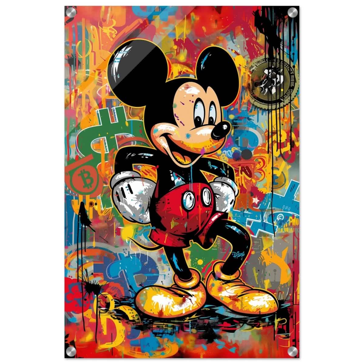 BitMouse Burst | Mickey in Chaos | Pop art wall art print - Acrylic Print - 50x75 cm / 20x30″ -