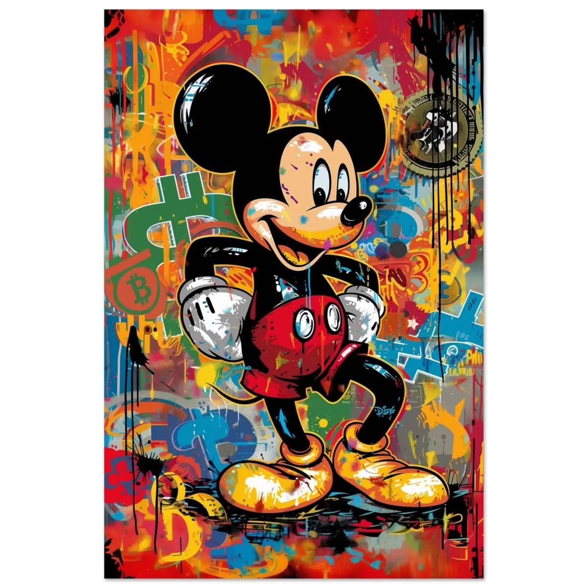 BitMouse Burst | Mickey in Chaos | Pop art wall art print - Aluminum Print - 60x90 cm / 24x36″ -