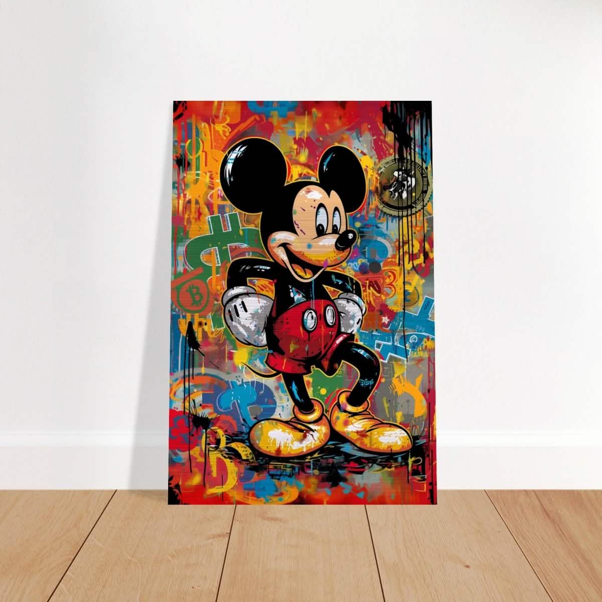 BitMouse Burst | Mickey in Chaos | Pop art wall art print - Brushed Aluminum Print - 50x75 cm / 20x30″ -