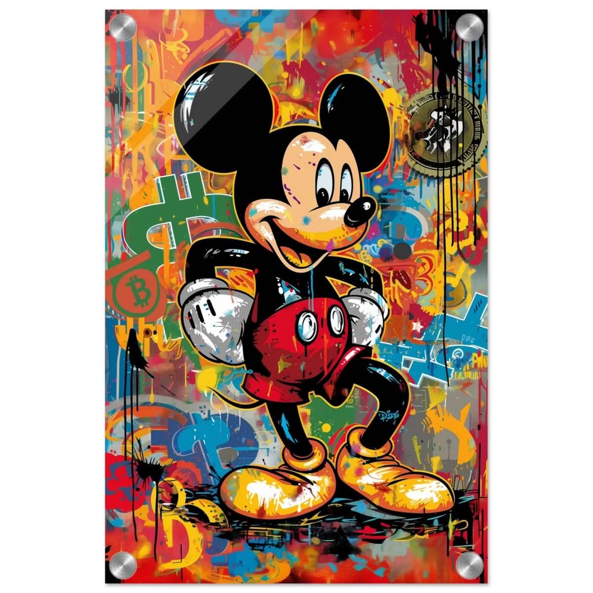 BitMouse Burst | Mickey in Chaos | Pop art wall art print - Acrylic Print - 30x45 cm / 12x18″ -