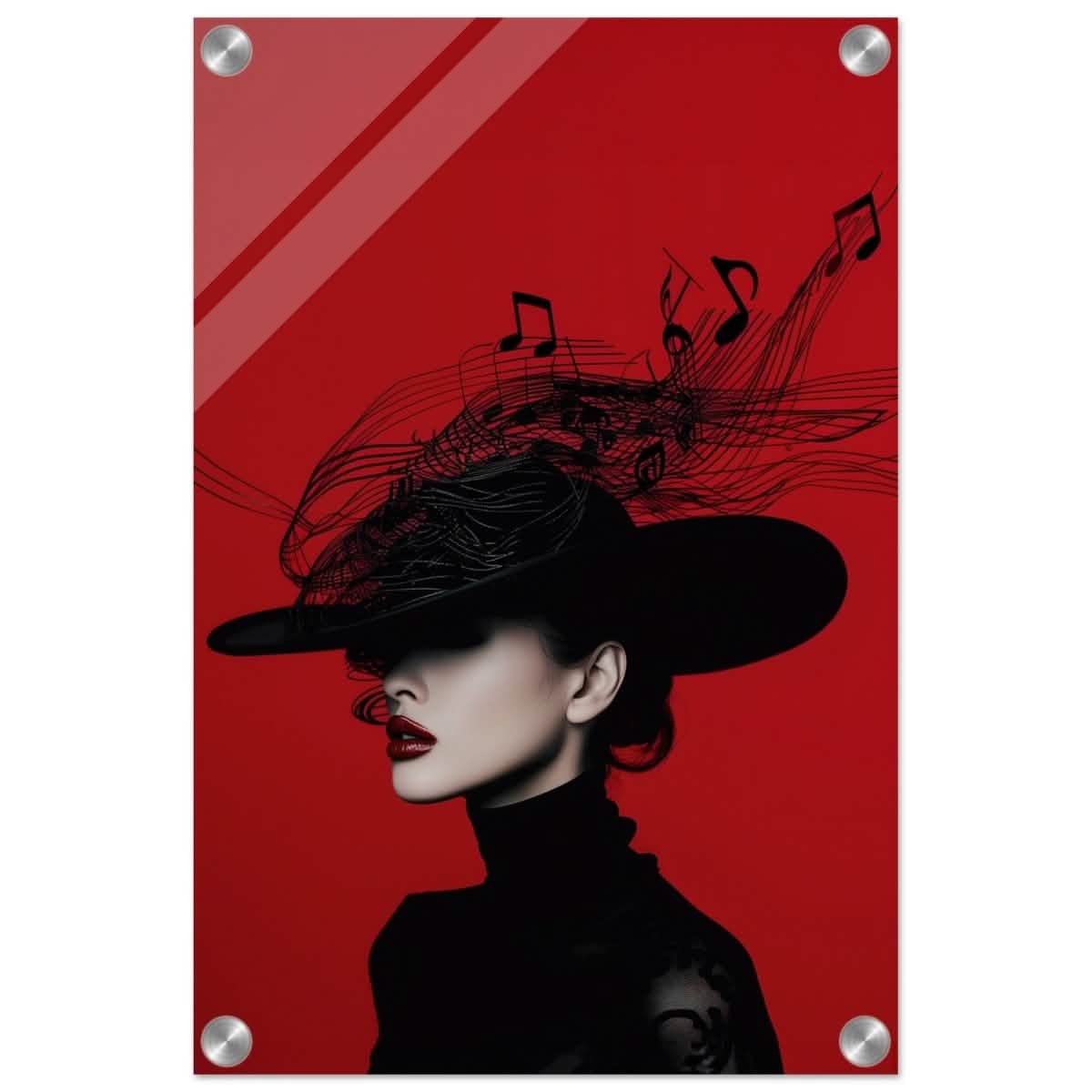 Black Melody | Da Vinci Modern Wall art Print | Eclectic Expressions - Acrylic Print - 30x45 cm / 12x18″ -