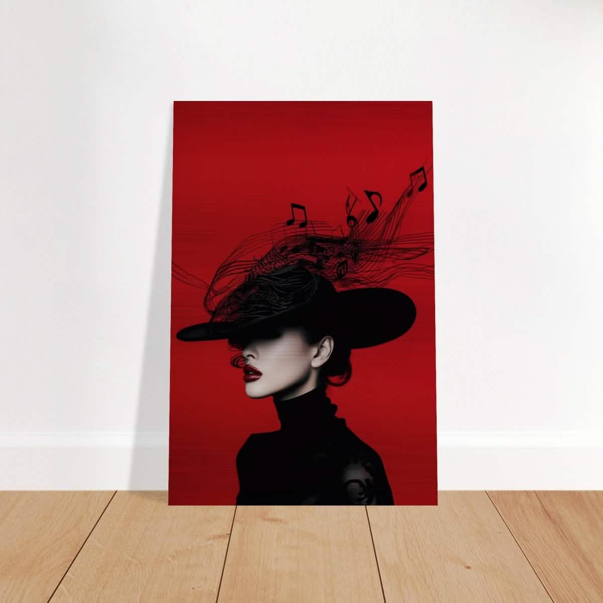 Black Melody | Da Vinci Modern Wall art Print | Eclectic Expressions - Brushed Aluminum Print - 50x75 cm / 20x30″ -