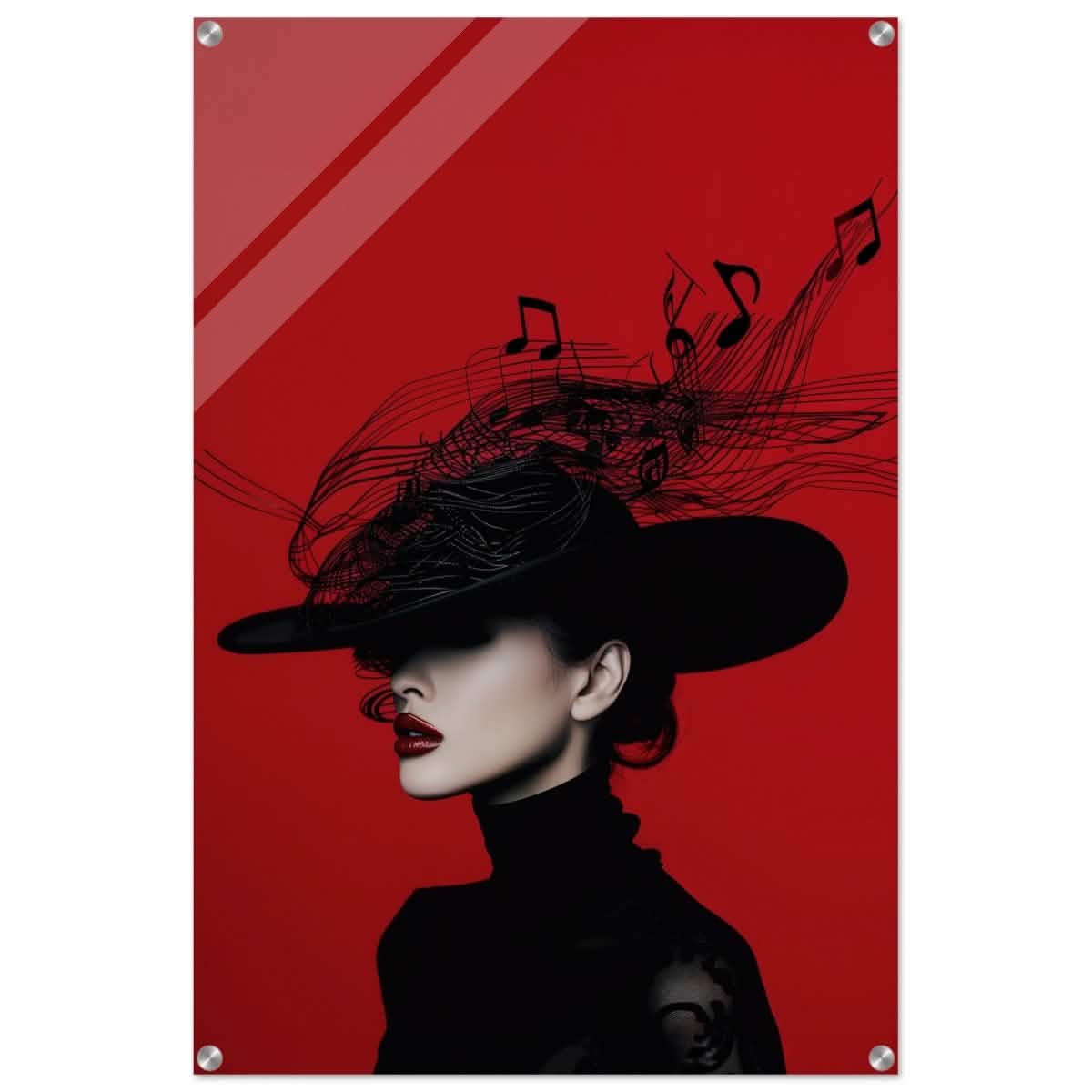 Black Melody | Da Vinci Modern Wall art Print | Eclectic Expressions - Acrylic Print - 60x90 cm / 24x36″ -