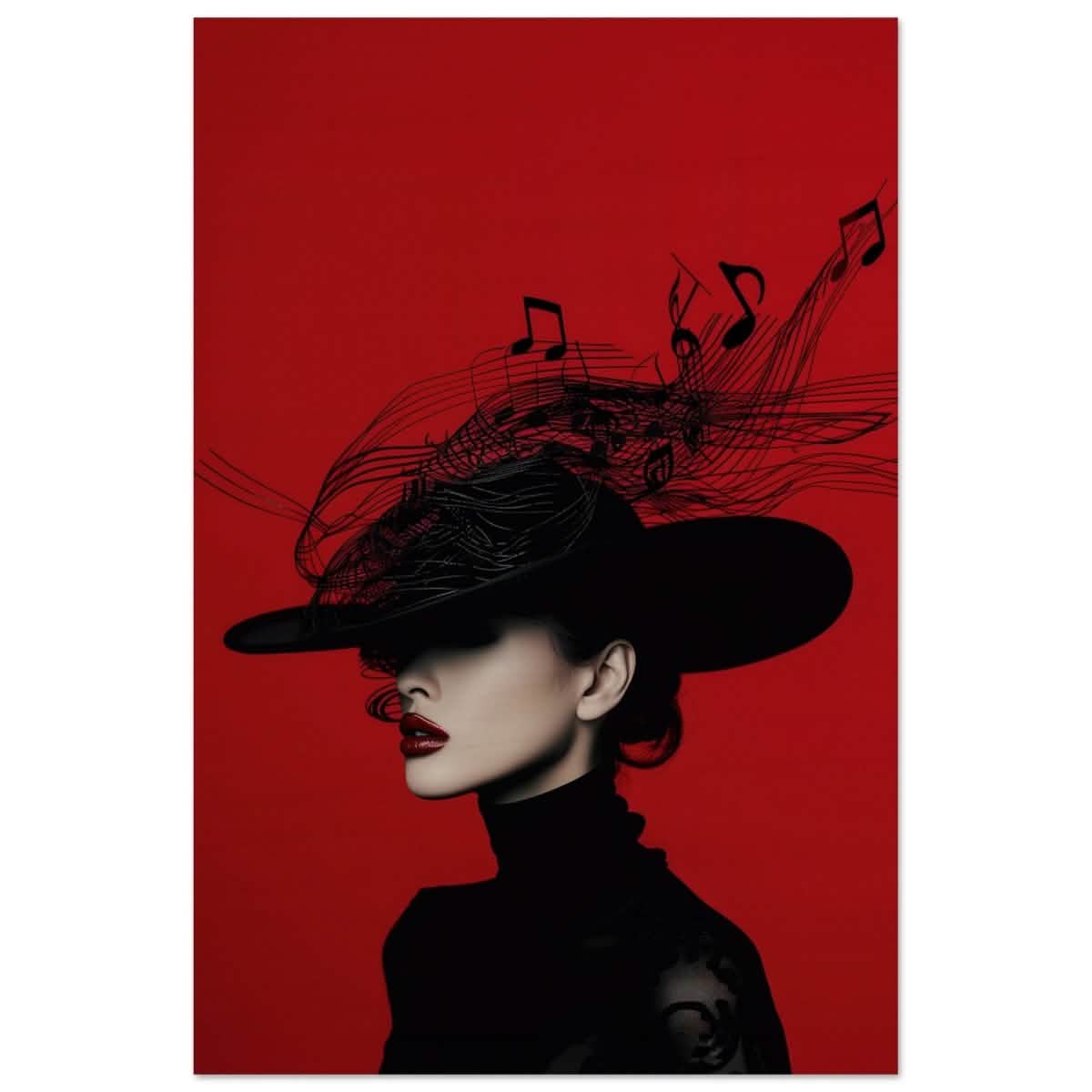 Black Melody | Da Vinci Modern Wall art Print | Eclectic Expressions - Wood Prints - 50x75 cm / 20x30″ -