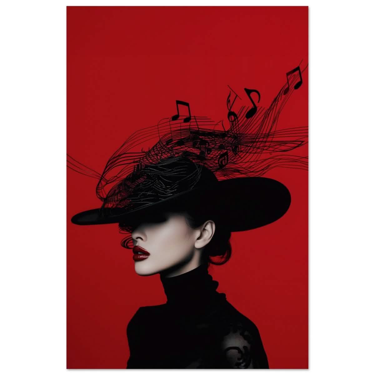 Black Melody | Da Vinci Modern Wall art Print | Eclectic Expressions - Aluminum Print - 30x45 cm / 12x18″ -