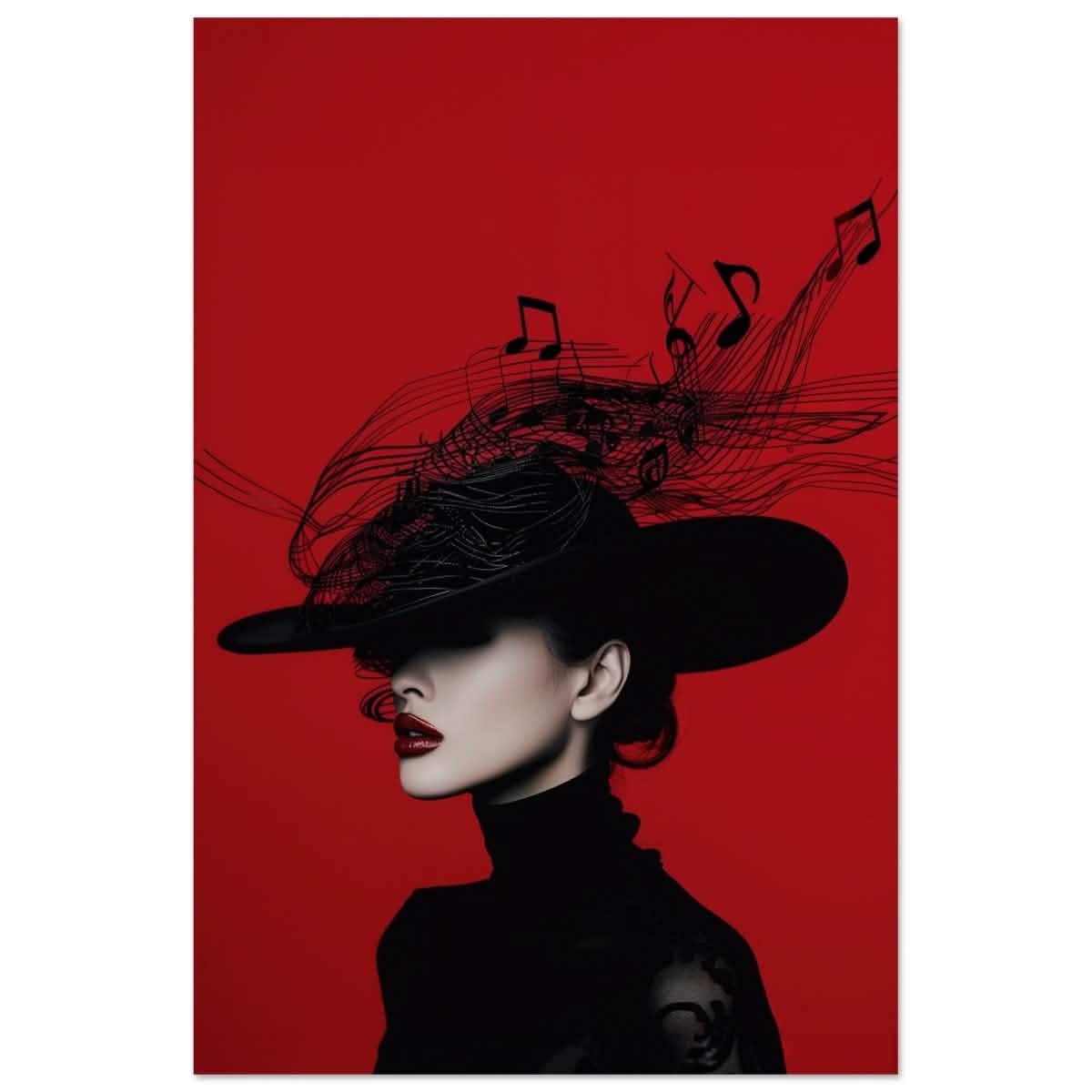 Black Melody | Da Vinci Modern Wall art Print | Eclectic Expressions - Aluminum Print - 60x90 cm / 24x36″ -