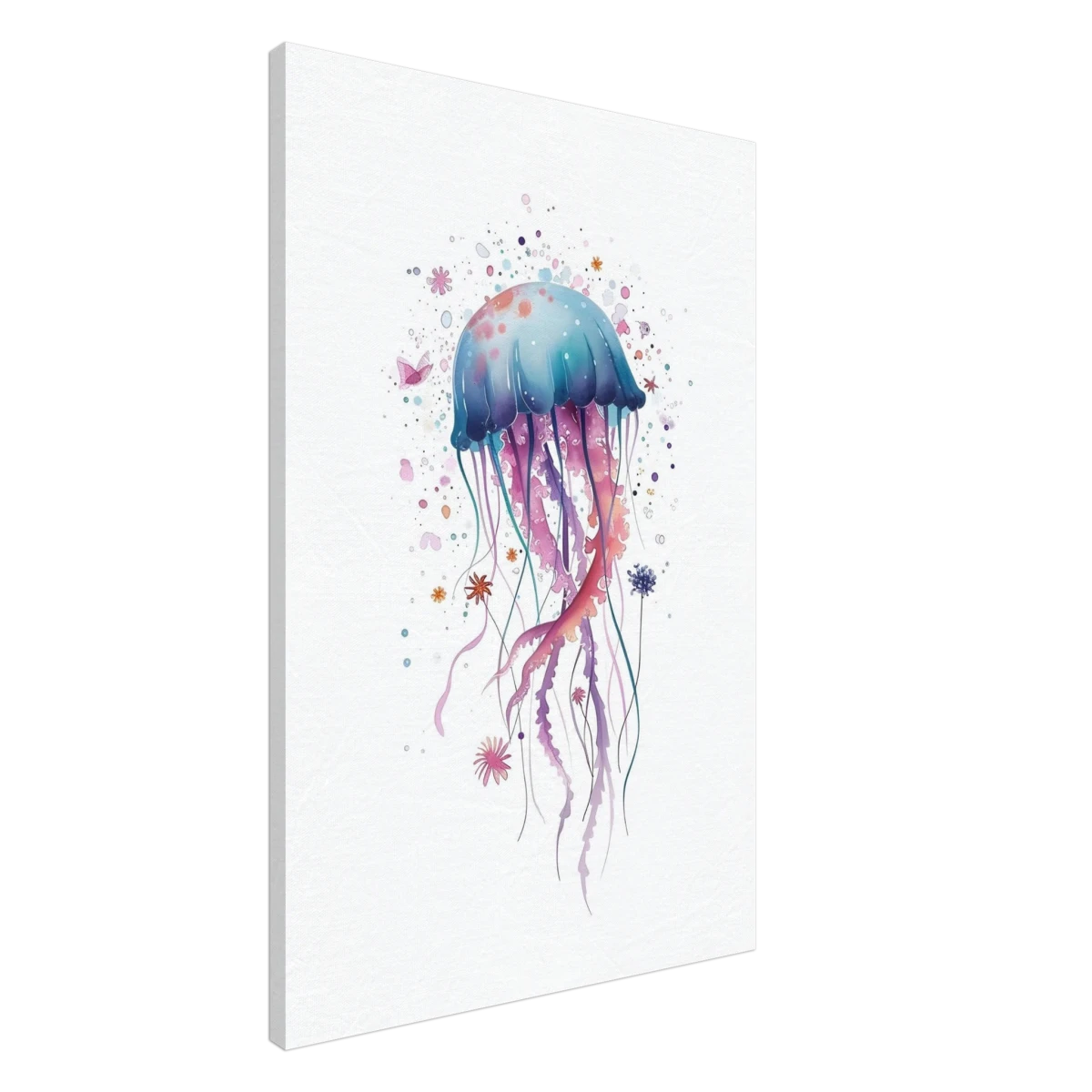 "Bloom in the Deep" – Abstract Jellyfish Wall Art Print - Canvas - 60x90 cm / 24x36″ -