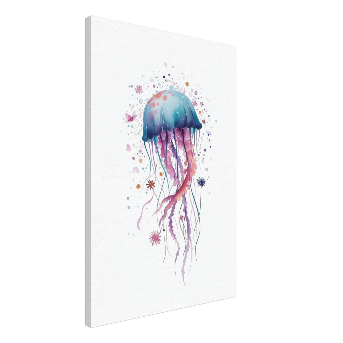 "Bloom in the Deep" – Abstract Jellyfish Wall Art Print - Canvas - 50x75 cm / 20x30″ -
