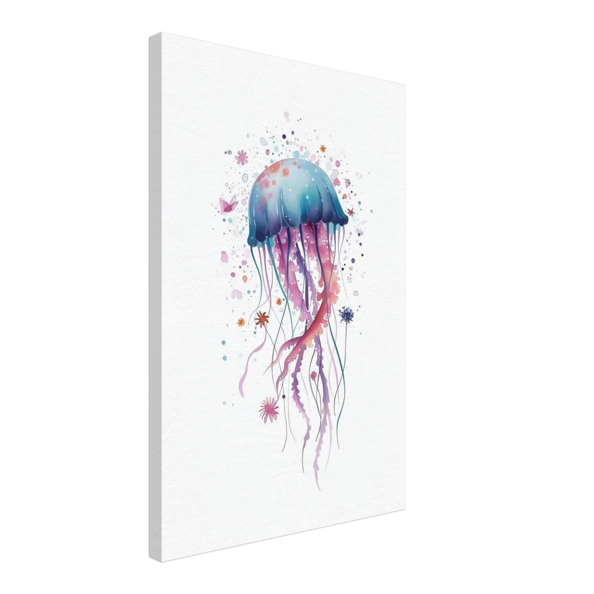 "Bloom in the Deep" – Abstract Jellyfish Wall Art Print - Canvas - 40x60 cm / 16x24″ -