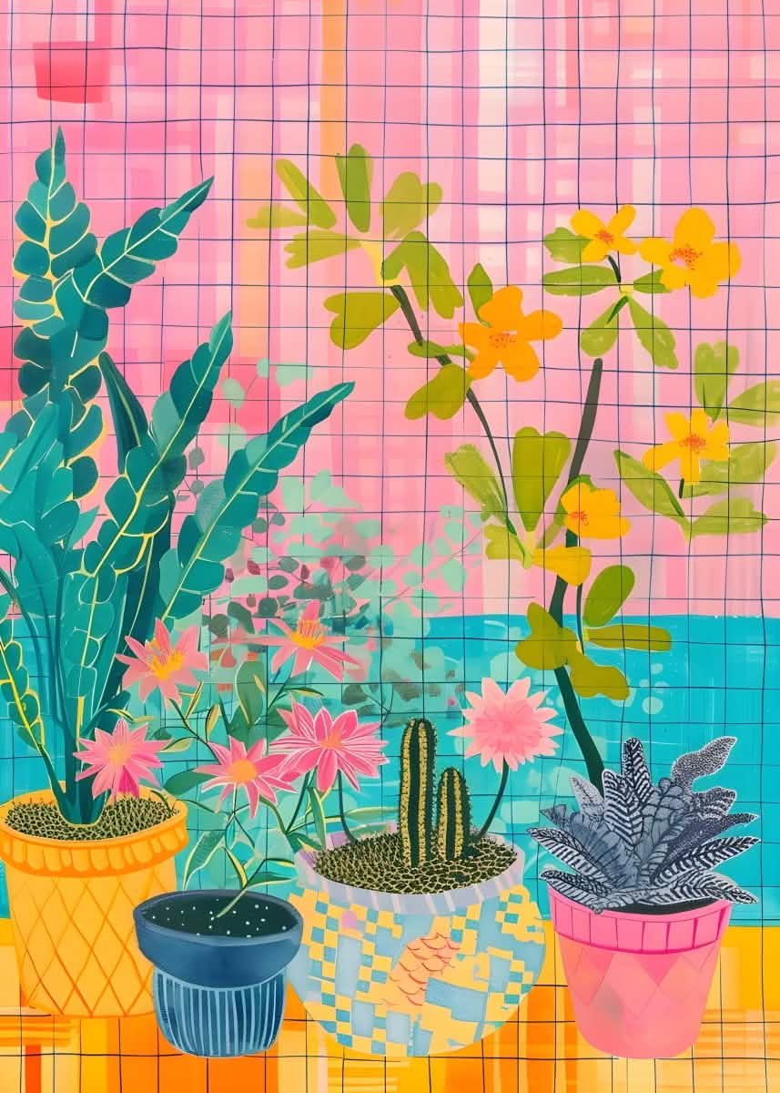 Blooming Abstract Trio - Canvas - 30X45 CM / 12X18″ -