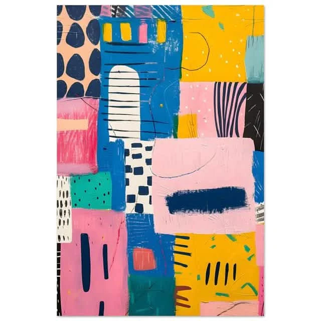 Blooming Abstract Trio - Canvas - 30X45 CM / 12X18″ -