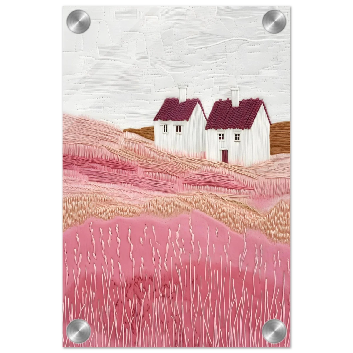 Blush Fields – Whimsical Countryside Charm - Acrylic Print - 20x30 cm / 8x12″ -