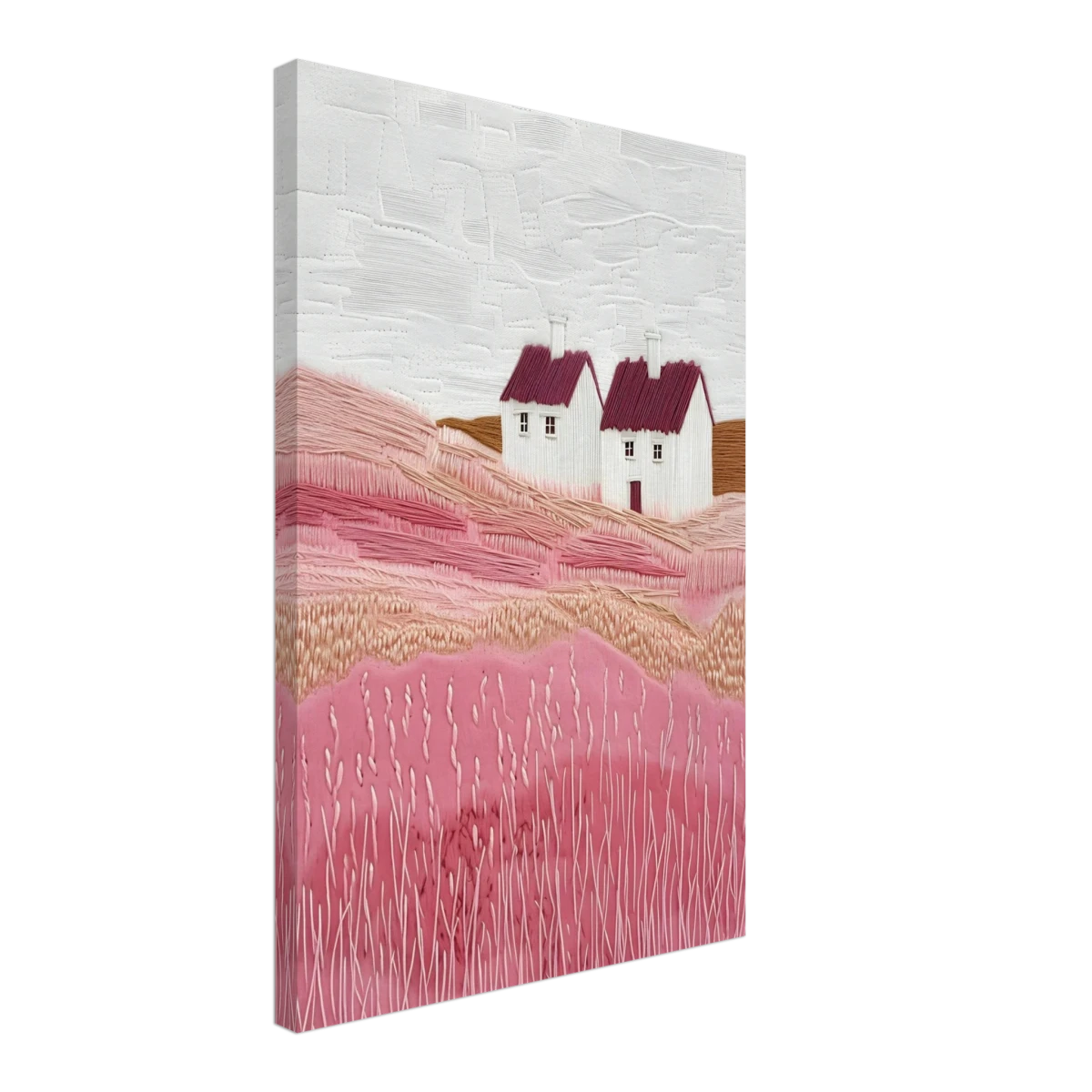 Blush Fields – Whimsical Countryside Charm - Canvas - 40x60 cm / 16x24″ -