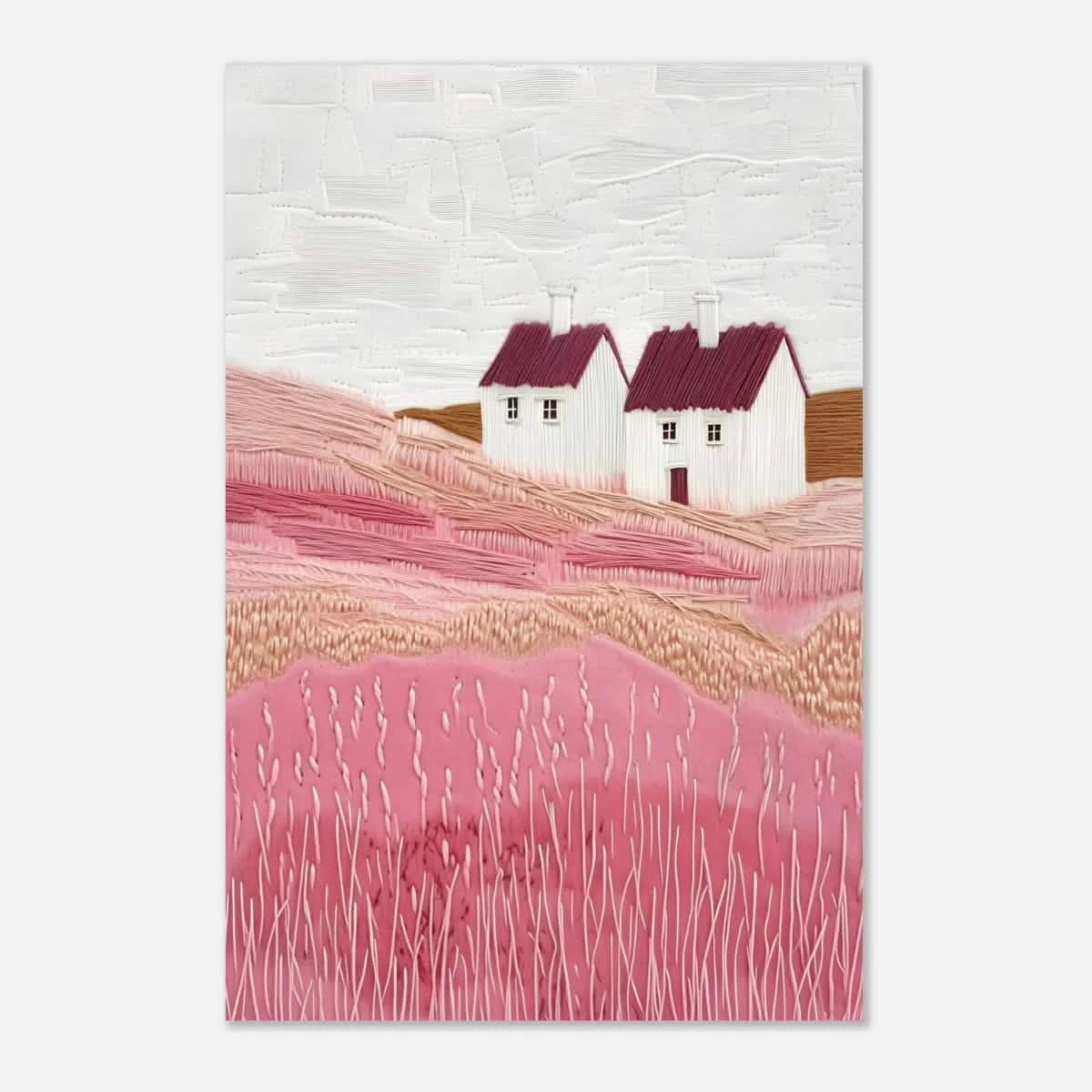 Blush Fields – Whimsical Countryside Charm - Aluminum Print - 30x45 cm / 12x18″ -