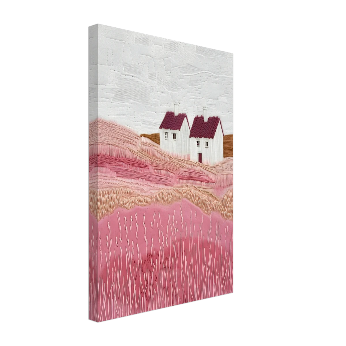 Blush Fields – Whimsical Countryside Charm - Canvas - 30x45 cm / 12x18″ -