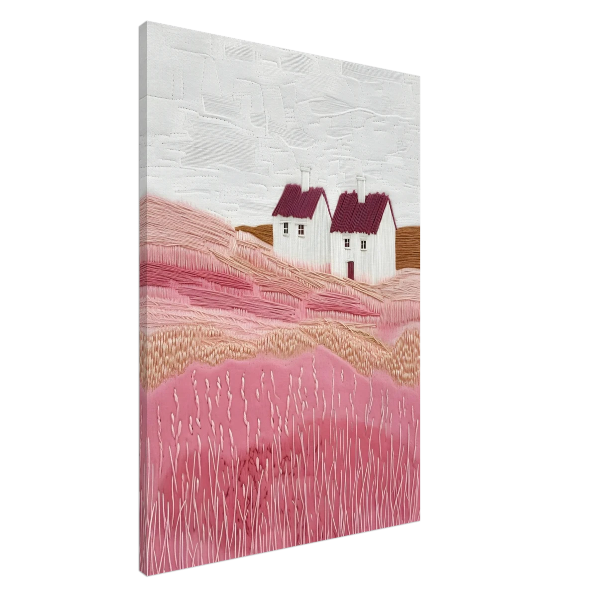 Blush Fields – Whimsical Countryside Charm - Canvas - 70x100 cm / 28x40″ -
