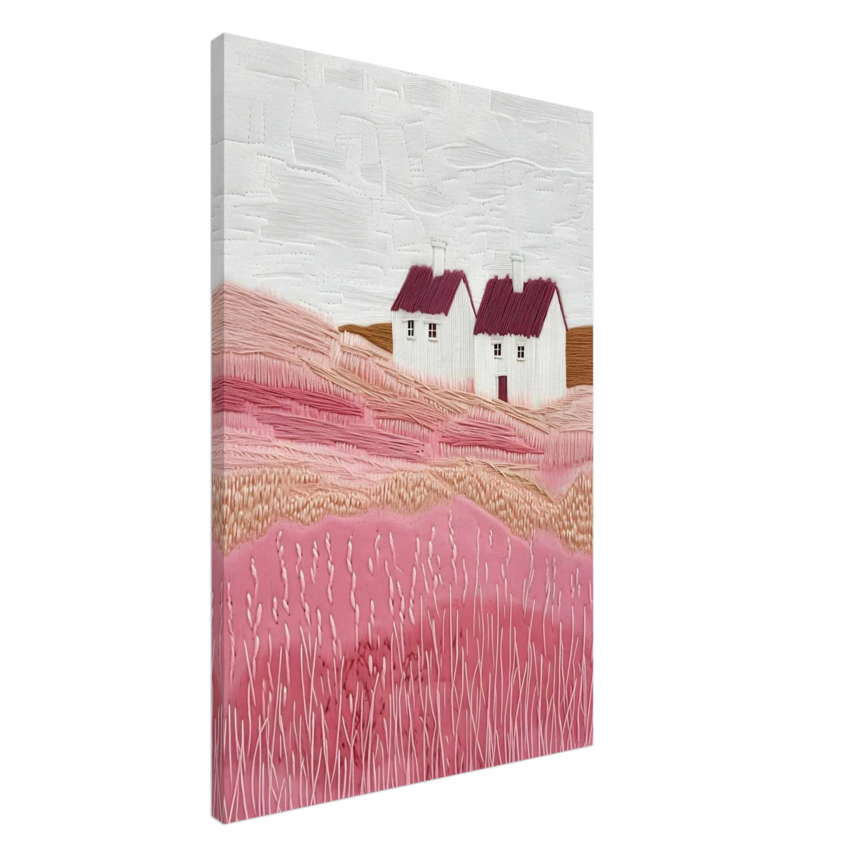 Blush Fields – Whimsical Countryside Charm - Canvas - 60x90 cm / 24x36″ -