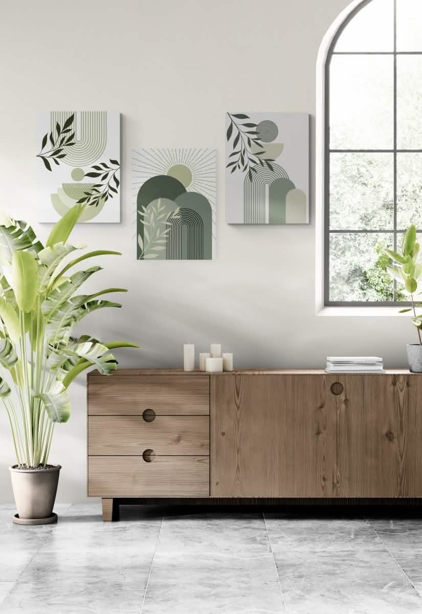 Boho Greens Trio: Canvas Collection - 30X45 CM / 12X18″ -