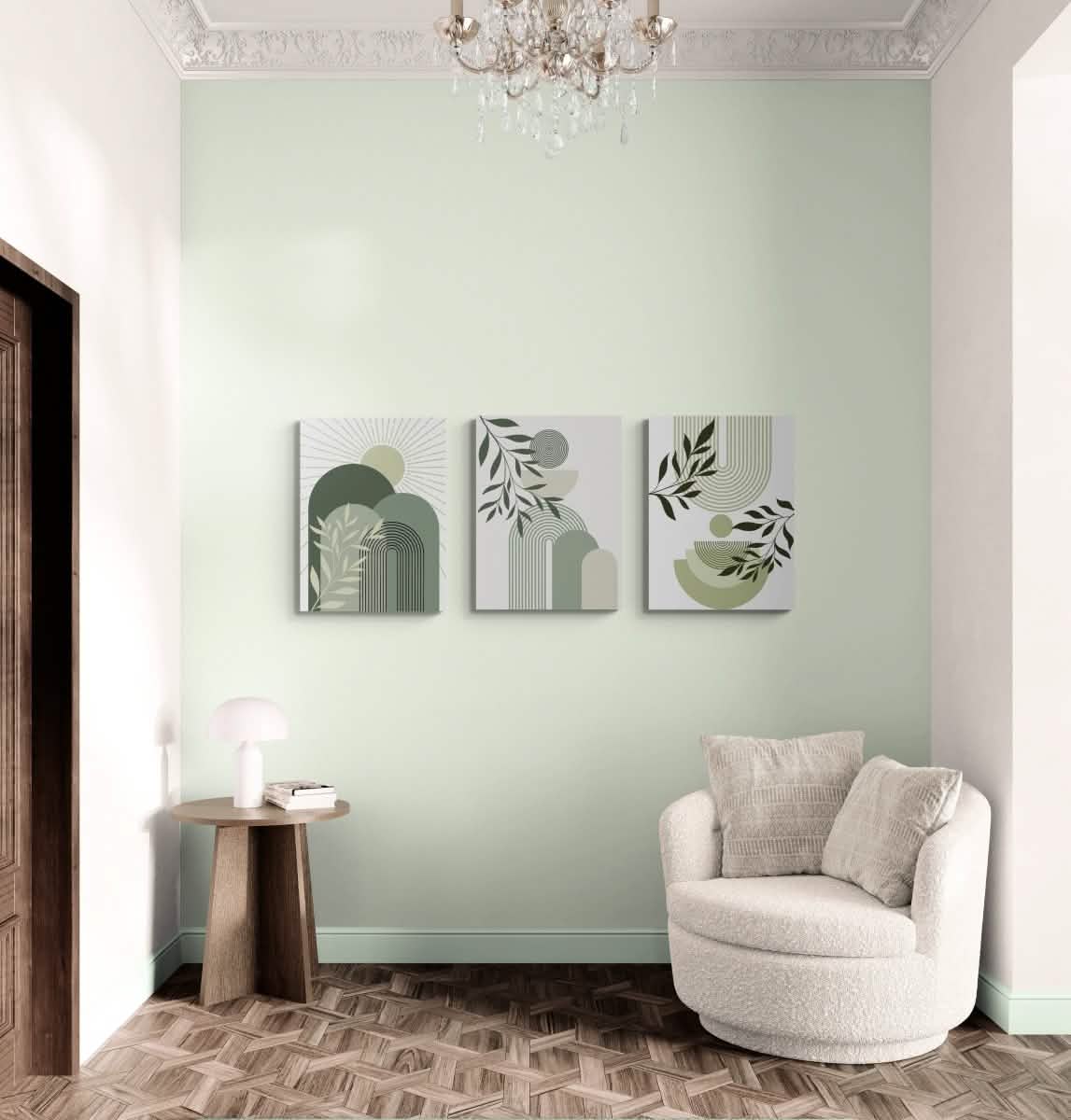 Boho Greens Trio: Canvas Collection - 30X45 CM / 12X18″ -