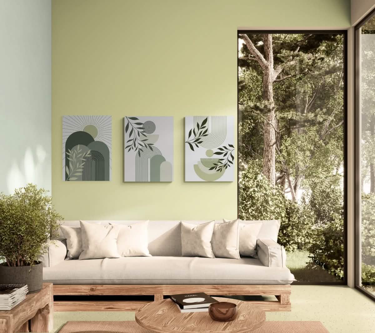 Boho Greens Trio: Canvas Collection - 30X45 CM / 12X18″ -