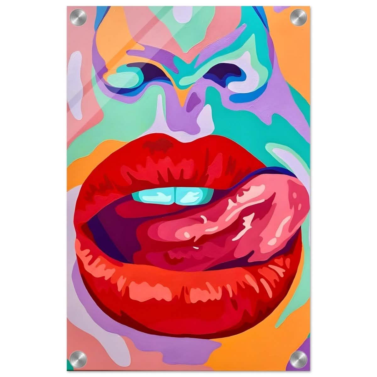 Bold Temptation | Pop Art, Abstract Expressionism Wall art Print - 30x45 cm / 12x18″ - Acrylic Print -
