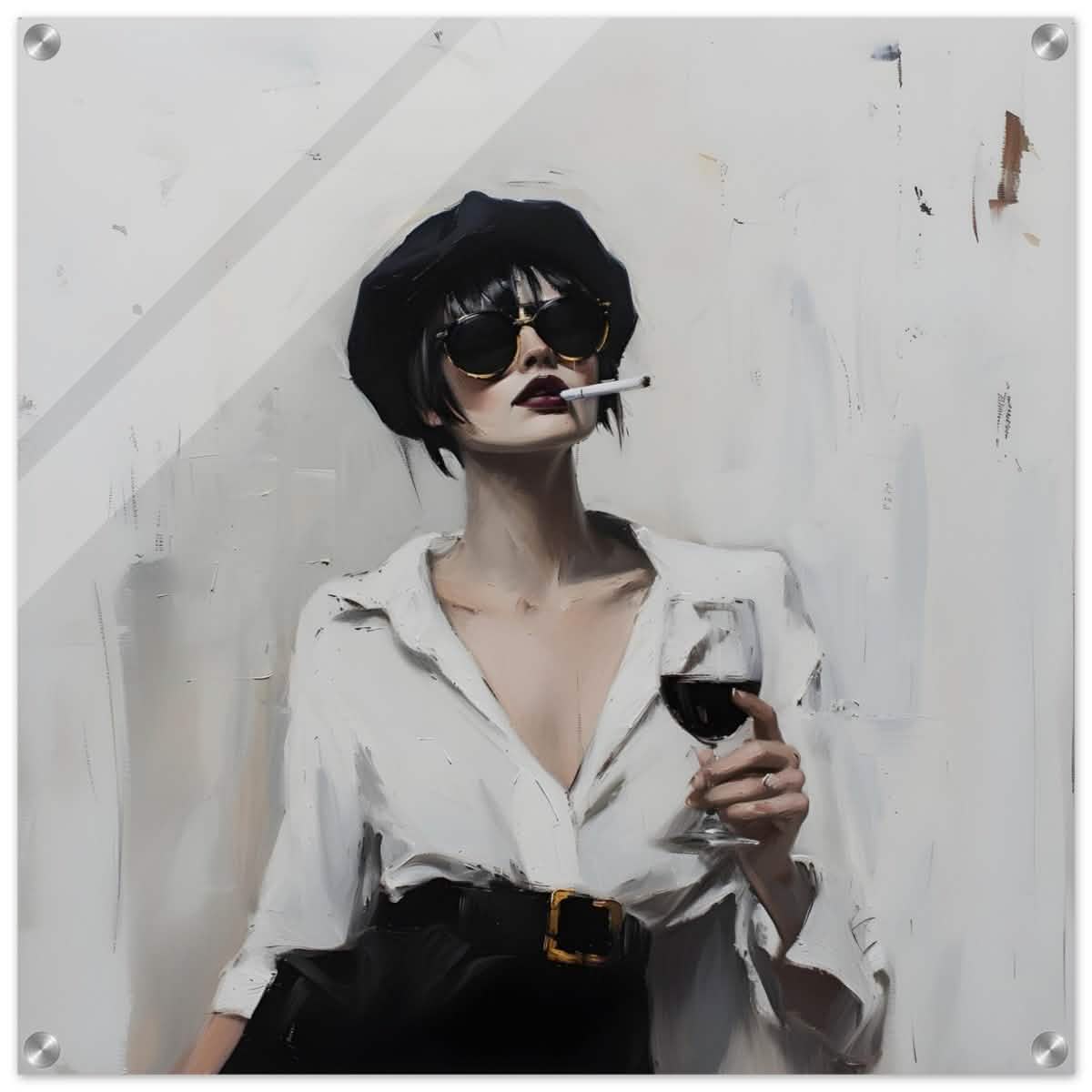 Bold & Unapologetic | Contemporary Figurative Painting Art Print - Acrylic Print - 60x60 cm / 24x24″ -