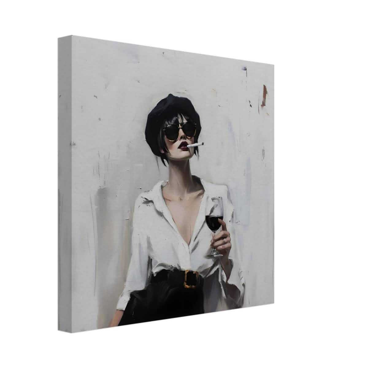 Bold & Unapologetic | Contemporary Figurative Painting Art Print - Canvas - 30x30 cm / 12x12″ -