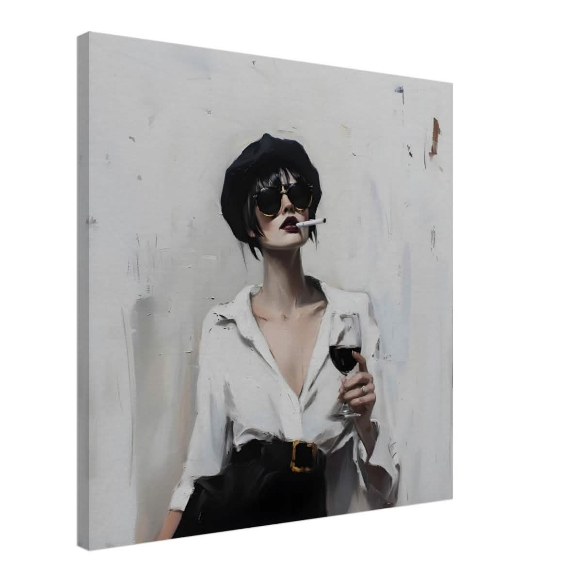 Bold & Unapologetic | Contemporary Figurative Painting Art Print - Canvas - 60x60 cm / 24x24″ -