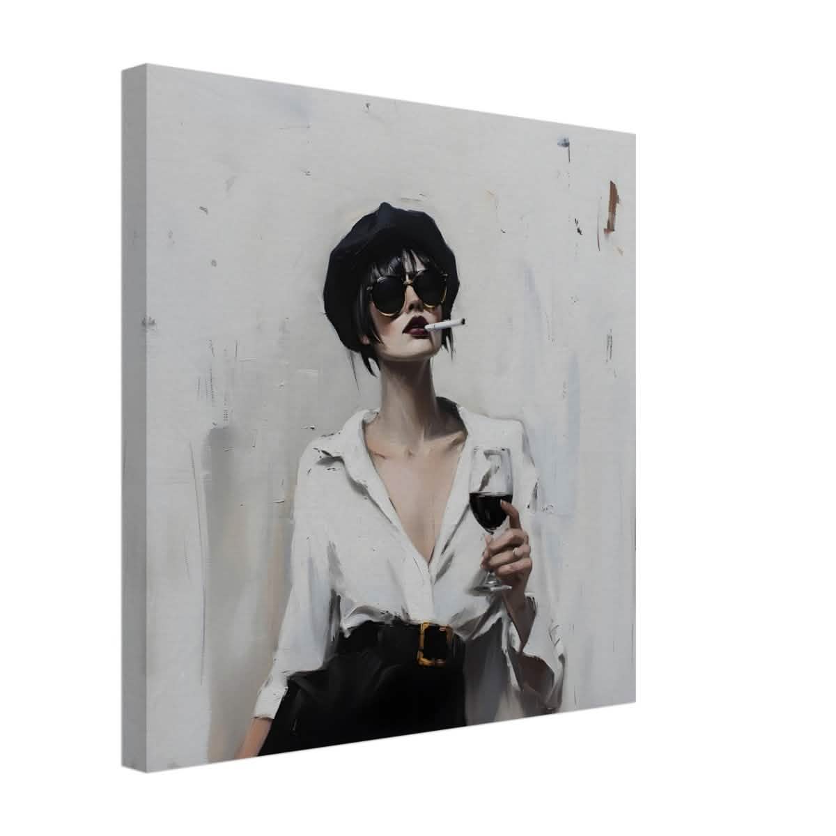Bold & Unapologetic | Contemporary Figurative Painting Art Print - Canvas - 40x40 cm / 16x16″ -