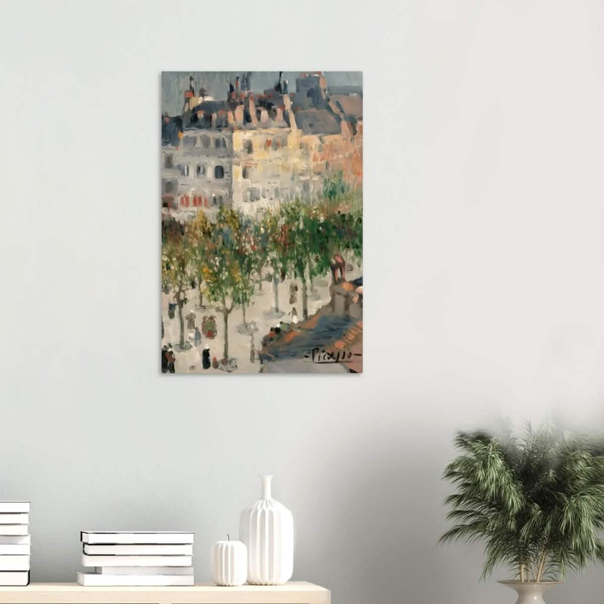 Boulevard de Clichy by Pablo Picasso 1901 - Wood Prints - 50x75 cm / 20x30″ - 10 mm