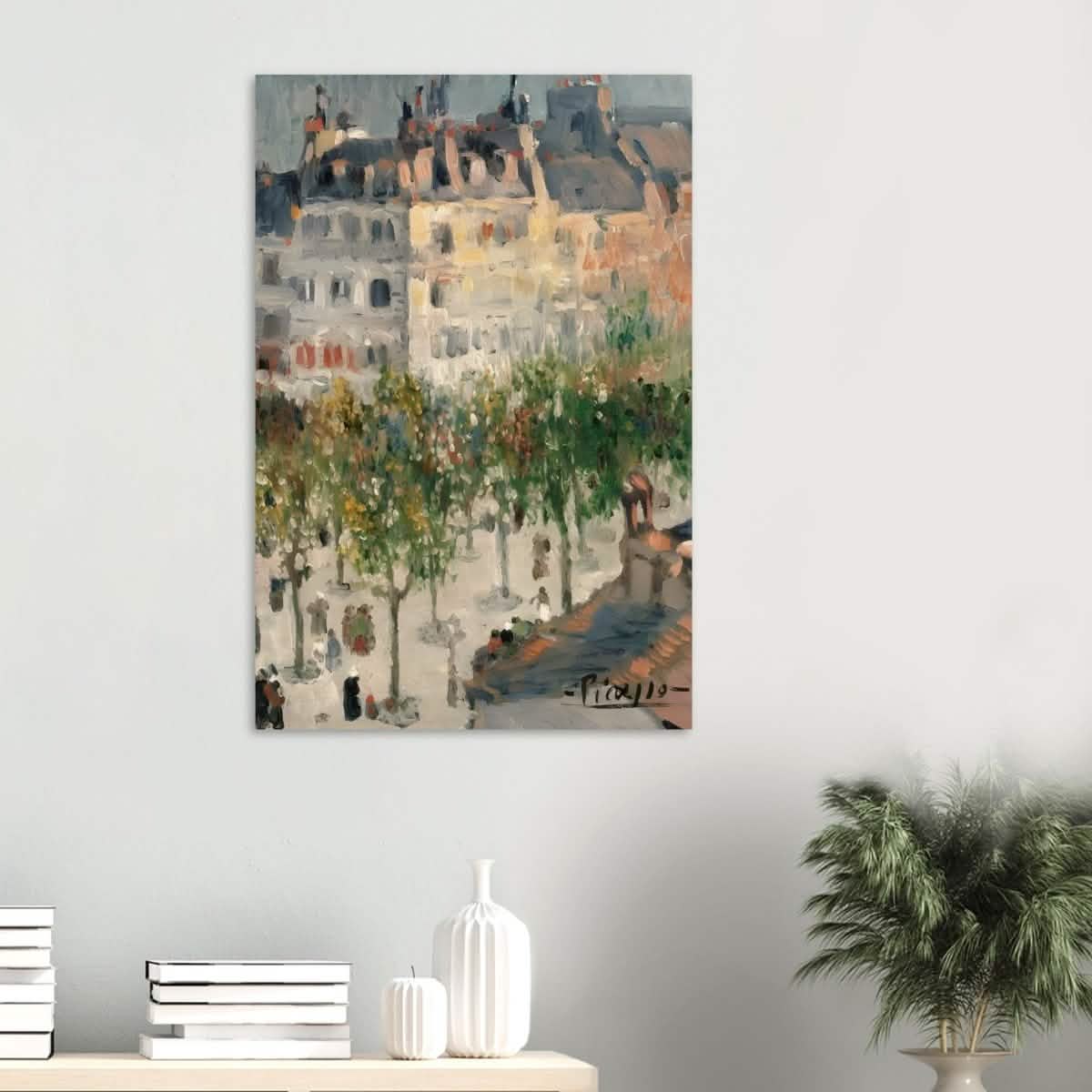 Boulevard de Clichy by Pablo Picasso 1901 - Wood Prints - 60x90 cm / 24x36″ - 10 mm