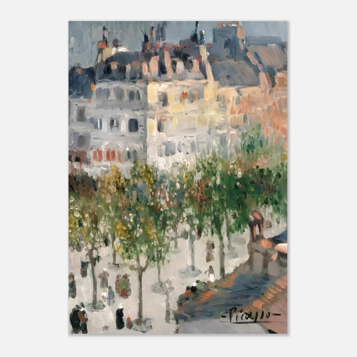 Boulevard de Clichy by Pablo Picasso 1901 - Aluminum Print - 30x45 cm / 12x18″ -