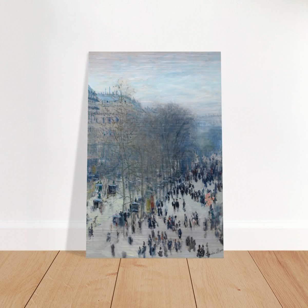 Boulevard des Capucines by Claude Monet | Vintage Wall art Print - Brushed Aluminum Print - 40x60 cm / 16x24″ -