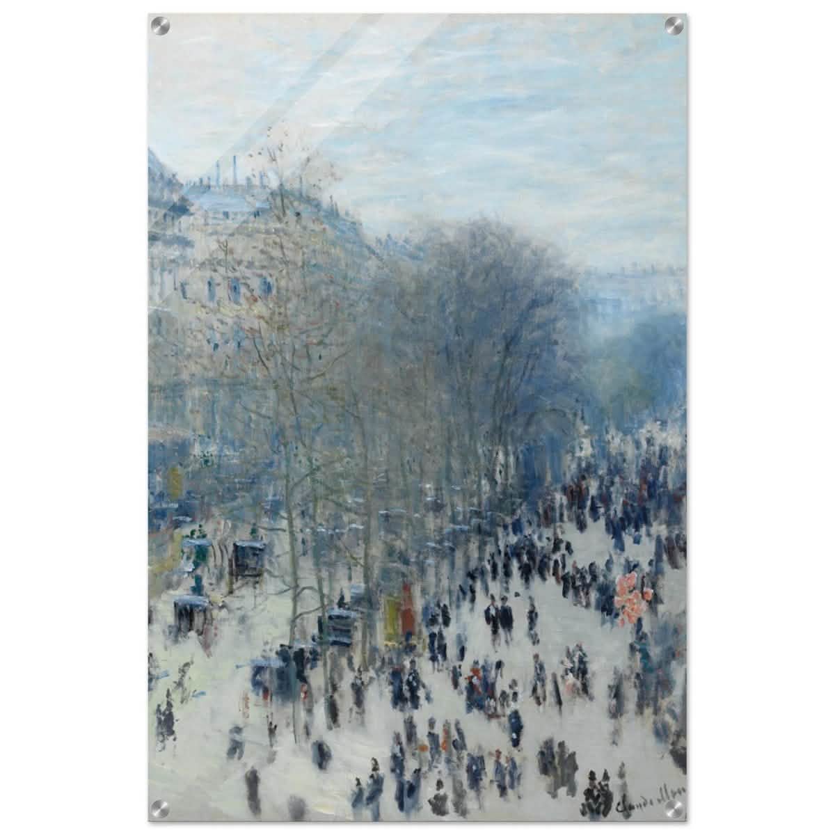 Boulevard des Capucines by Claude Monet | Vintage Wall art Print - Acrylic Print - 60x90 cm / 24x36″ -