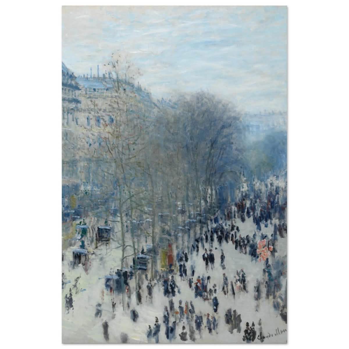 Boulevard des Capucines by Claude Monet | Vintage Wall art Print - Aluminum Print - 30x45 cm / 12x18″ -
