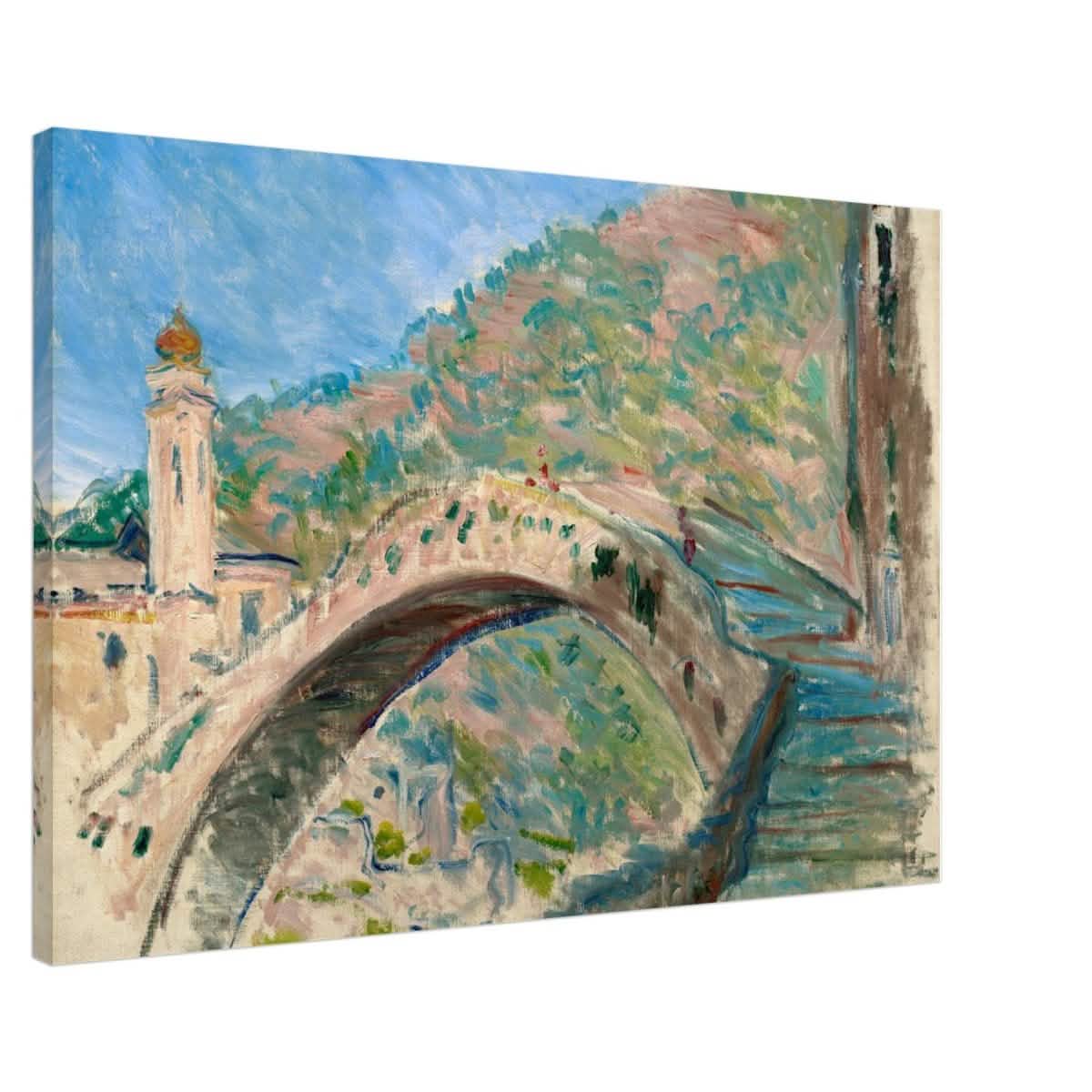 Bridge at dolceacqua by Claude Monet - Canvas - 60x90 cm / 24x36″ - Slim
