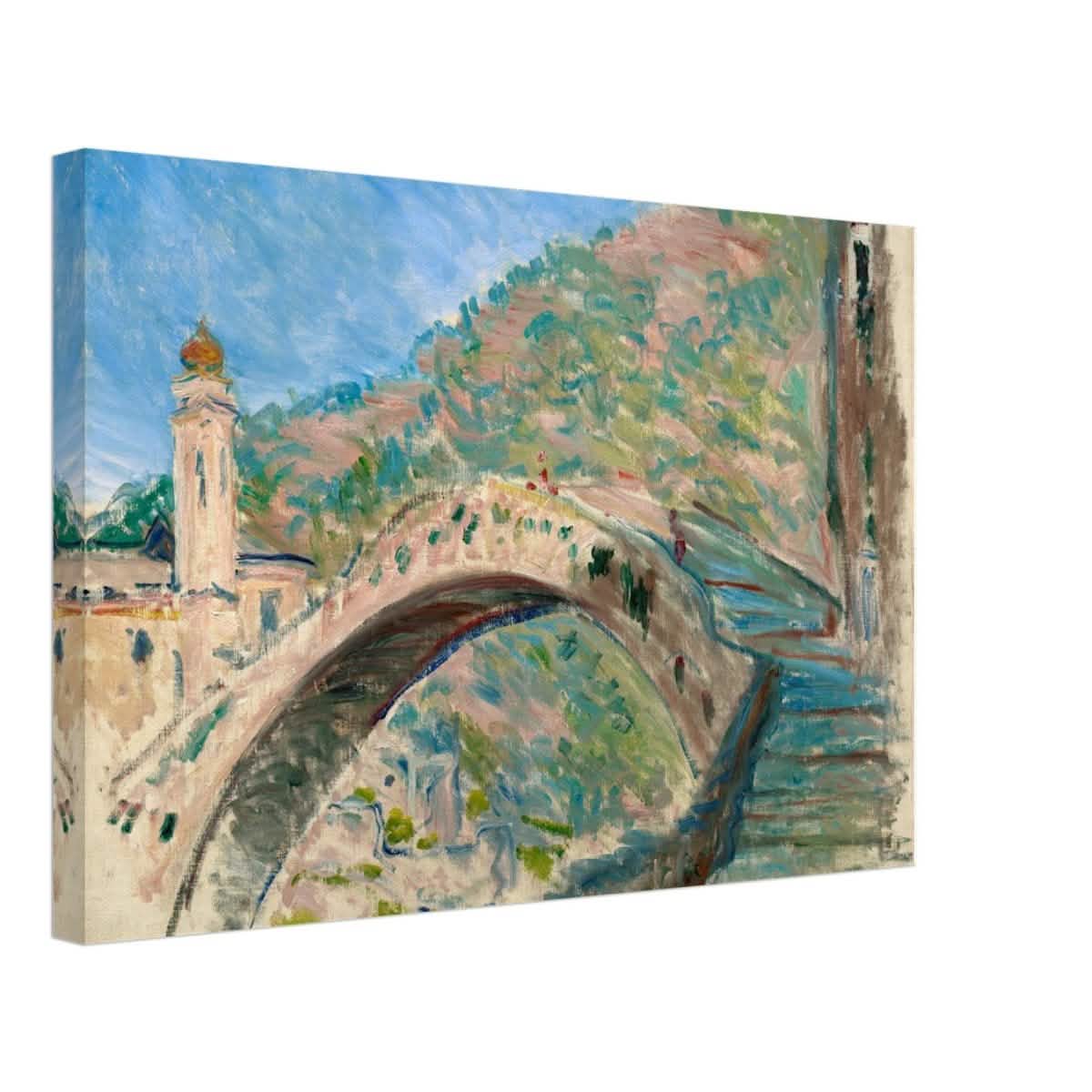 Bridge at dolceacqua by Claude Monet - Canvas - 40x60 cm / 16x24″ - Thick