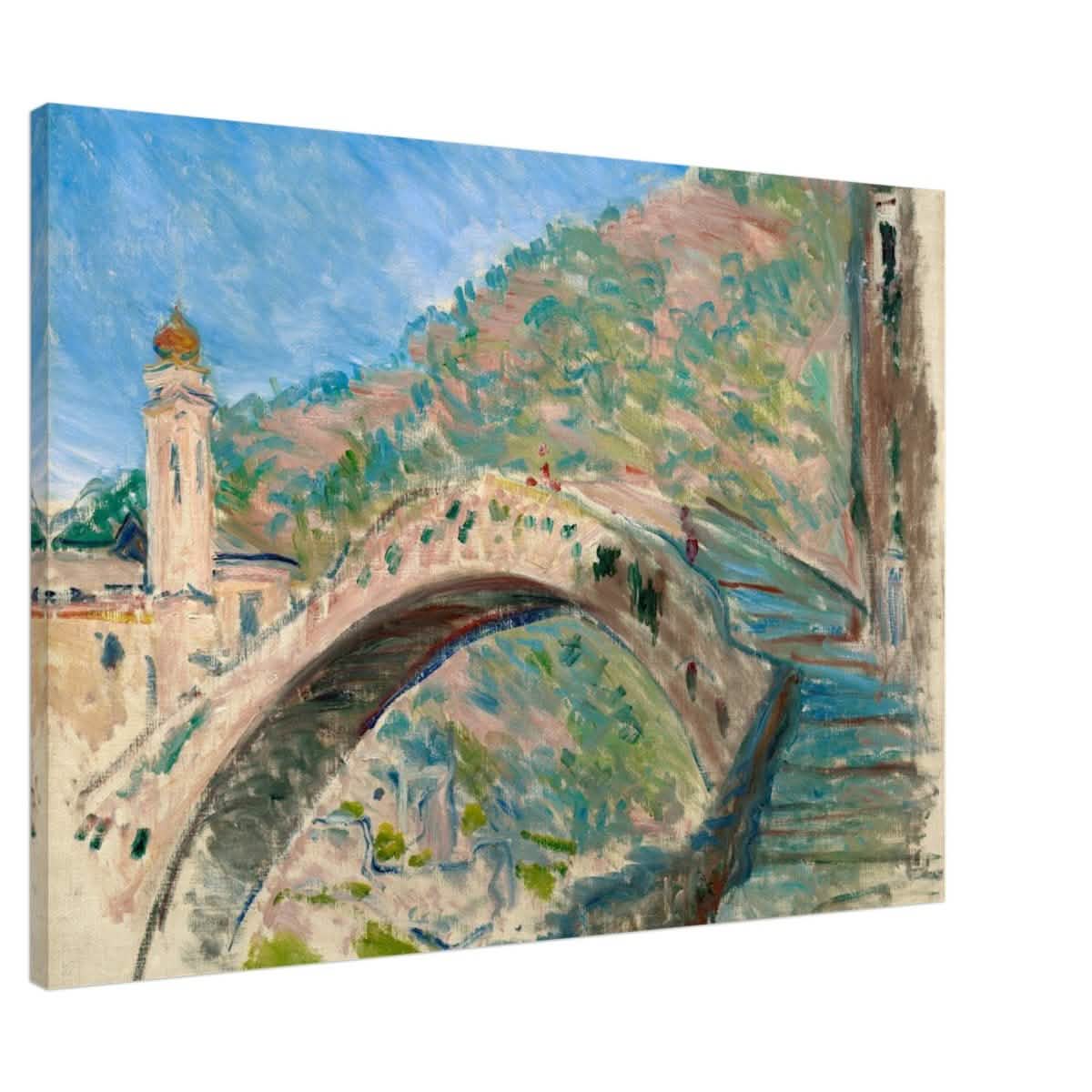 Bridge at dolceacqua by Claude Monet - Canvas - 70x100 cm / 28x40″ - Slim