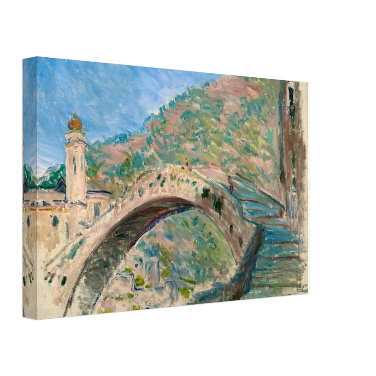 Bridge at dolceacqua by Claude Monet - Canvas - 30x45 cm / 12x18″ - Thick