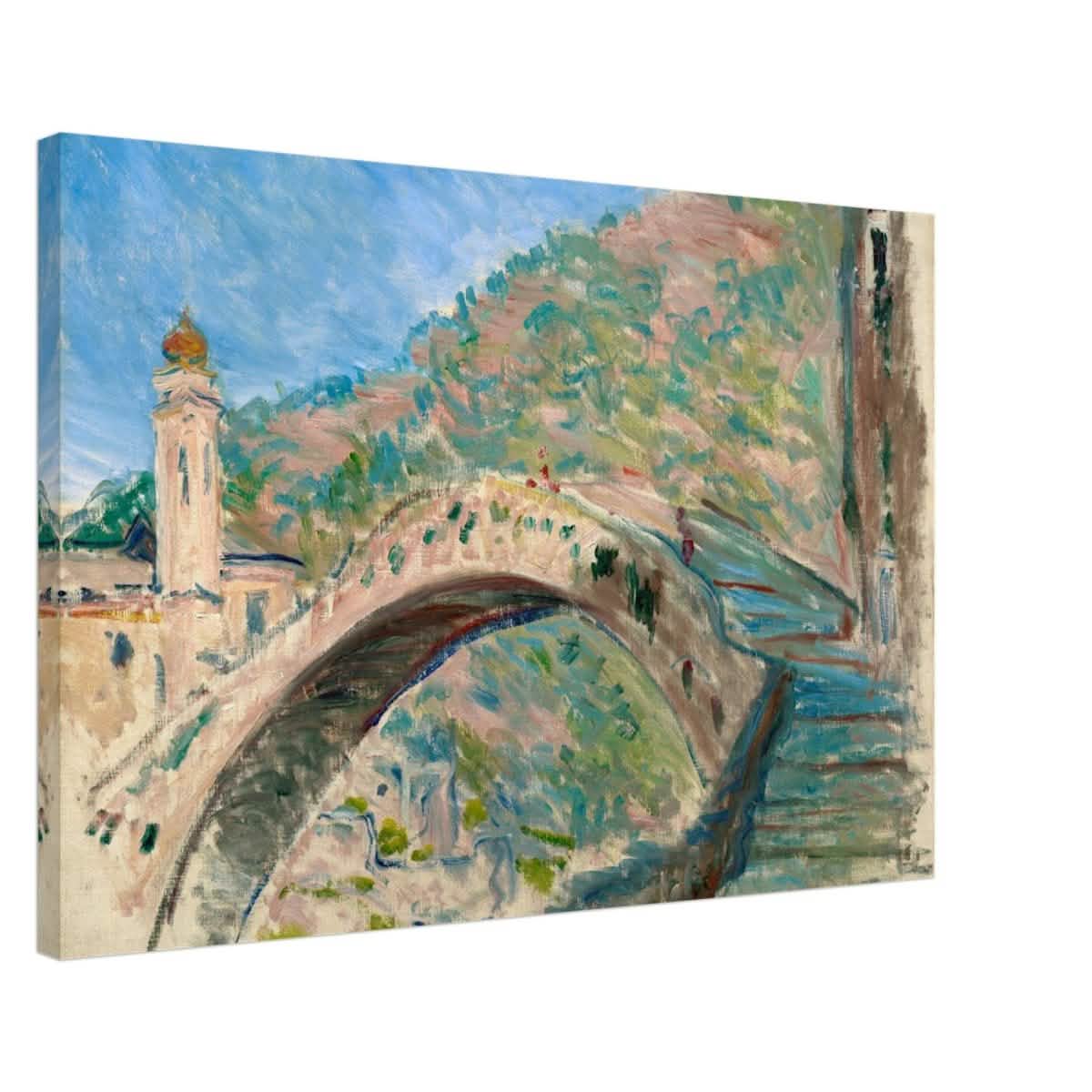 Bridge at dolceacqua by Claude Monet - Canvas - 60x90 cm / 24x36″ - Thick