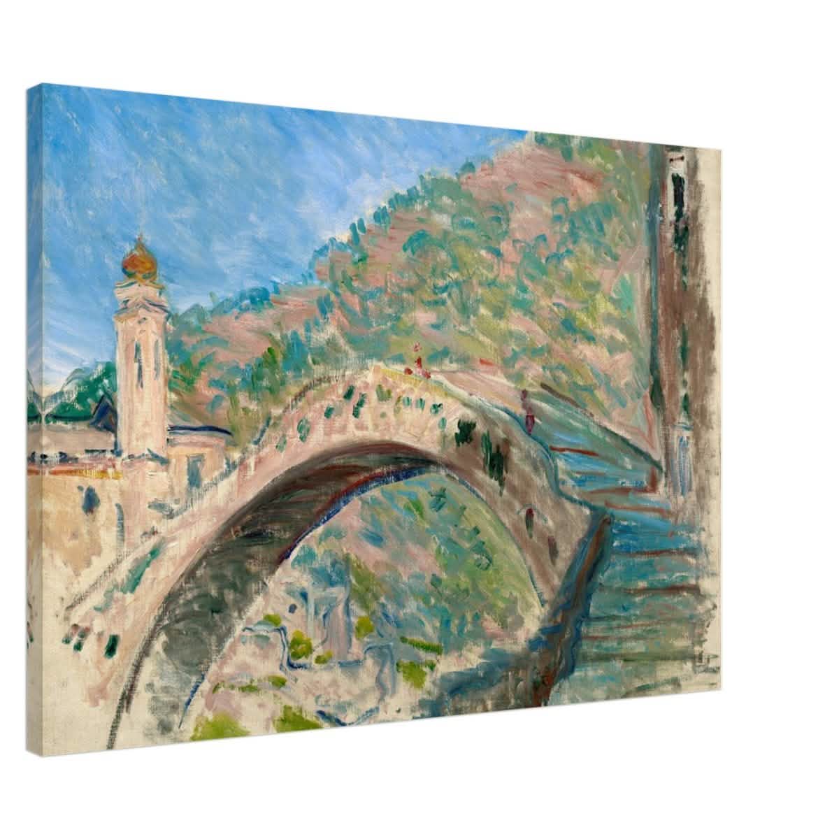 Bridge at dolceacqua by Claude Monet - Canvas - 70x100 cm / 28x40″ - Thick