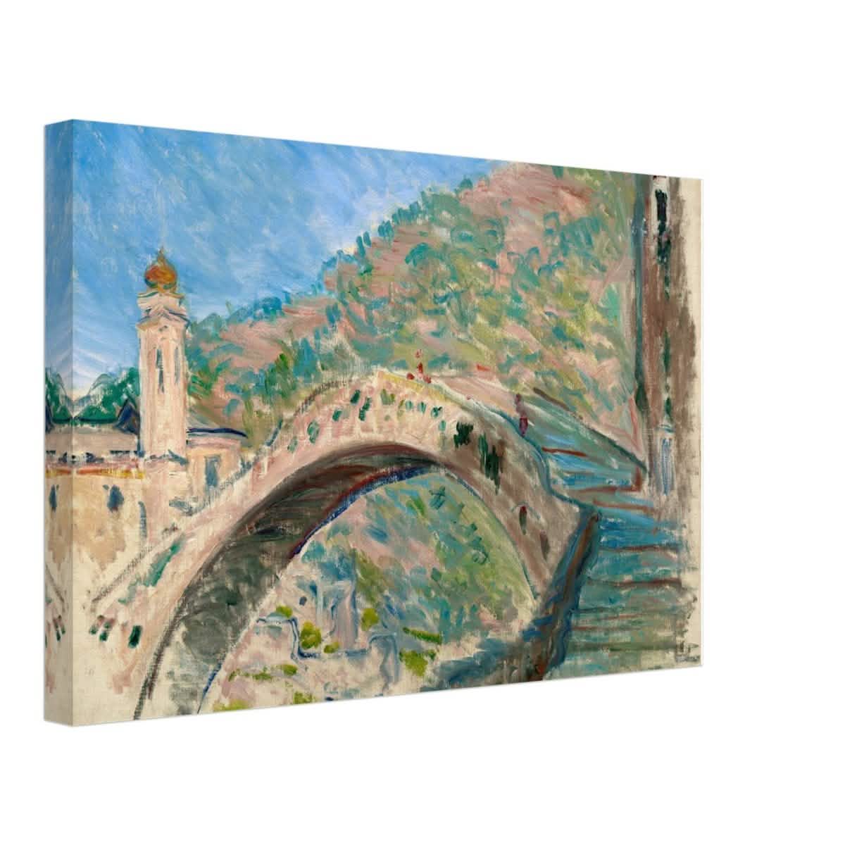Bridge at dolceacqua by Claude Monet - Canvas - 30x45 cm / 12x18″ - Slim