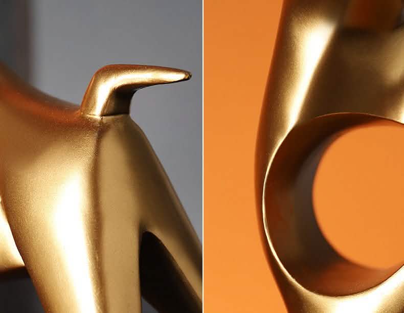 Bull Resin Sculpture – Modern Power & Elegance Home Décor - Black - Obsidian Strength -